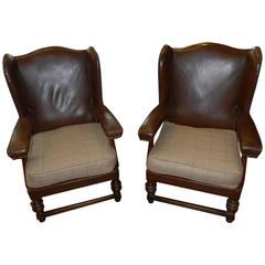 Pair of Leather Armchairs