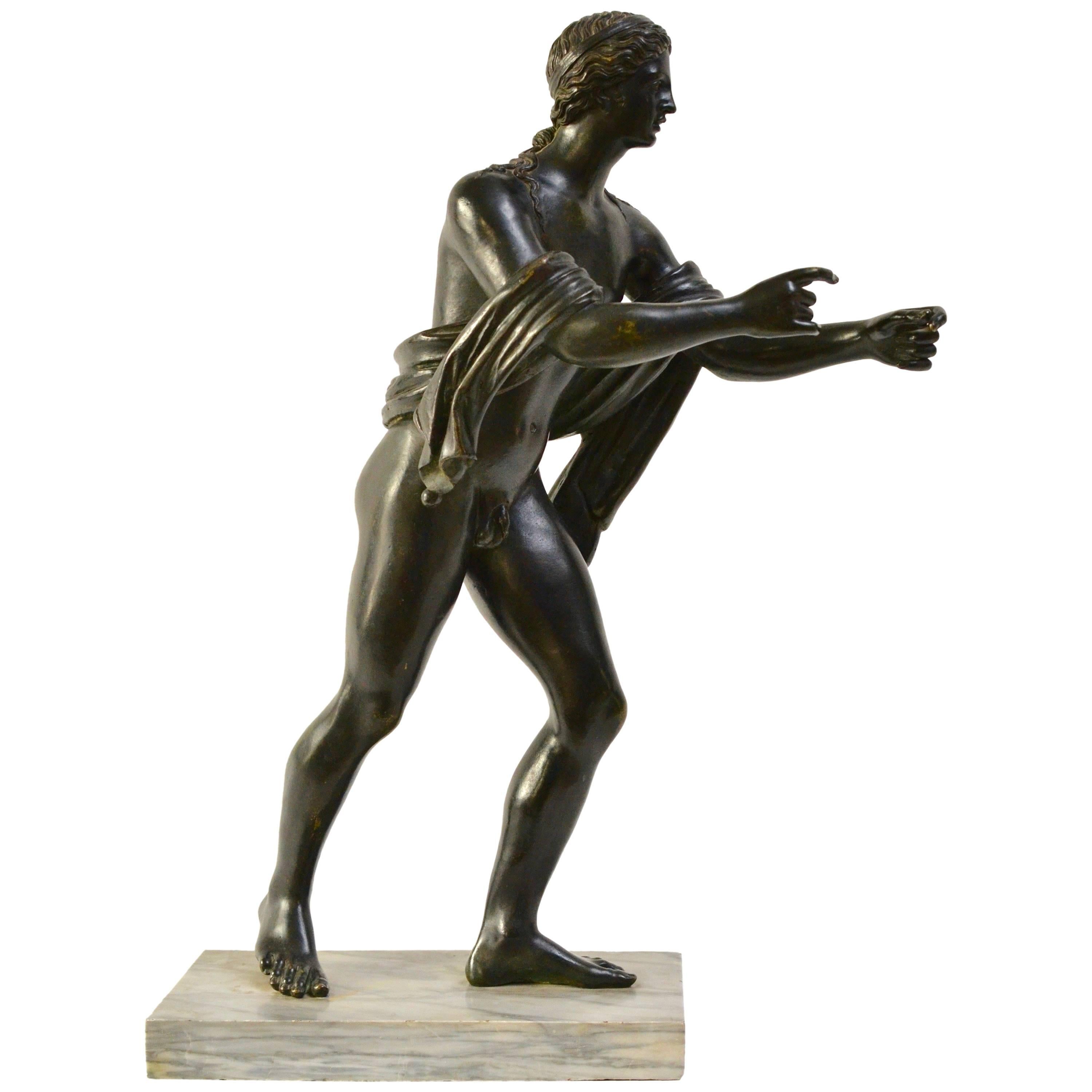 Late 18th or Early 19th Century Grand Tour Bronze Sculpture of Apollo