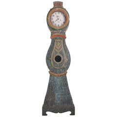 Late 18th Century Swedish Painted Mora Longcase Clock