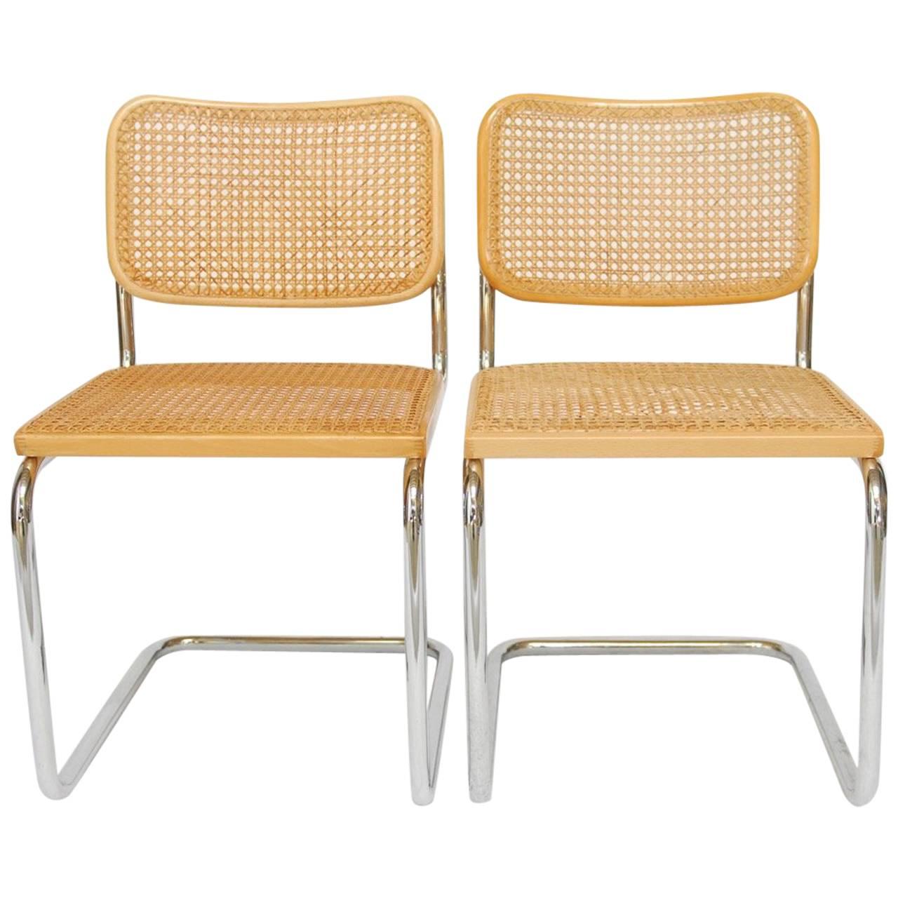 Paar Marcel Breuer Cesca-Stühle von Gavina für Knoll