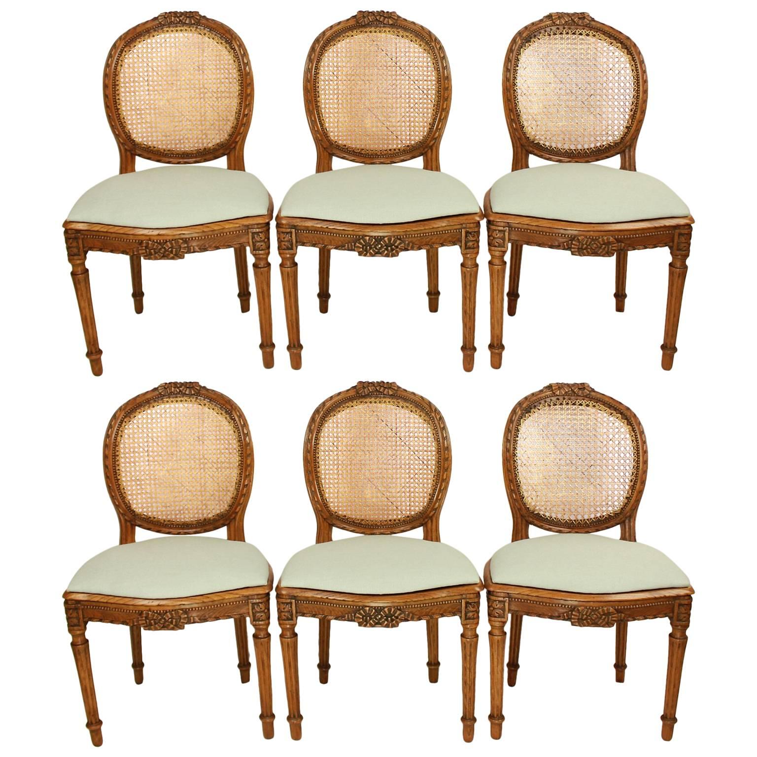 Set of Six Louis XVI Dining Chairs in the Manner of Georges Jacob