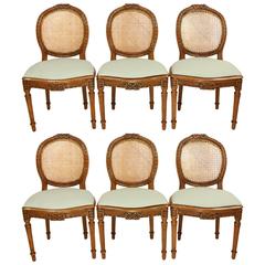 Set of Six Louis XVI Dining Chairs in the Manner of Georges Jacob