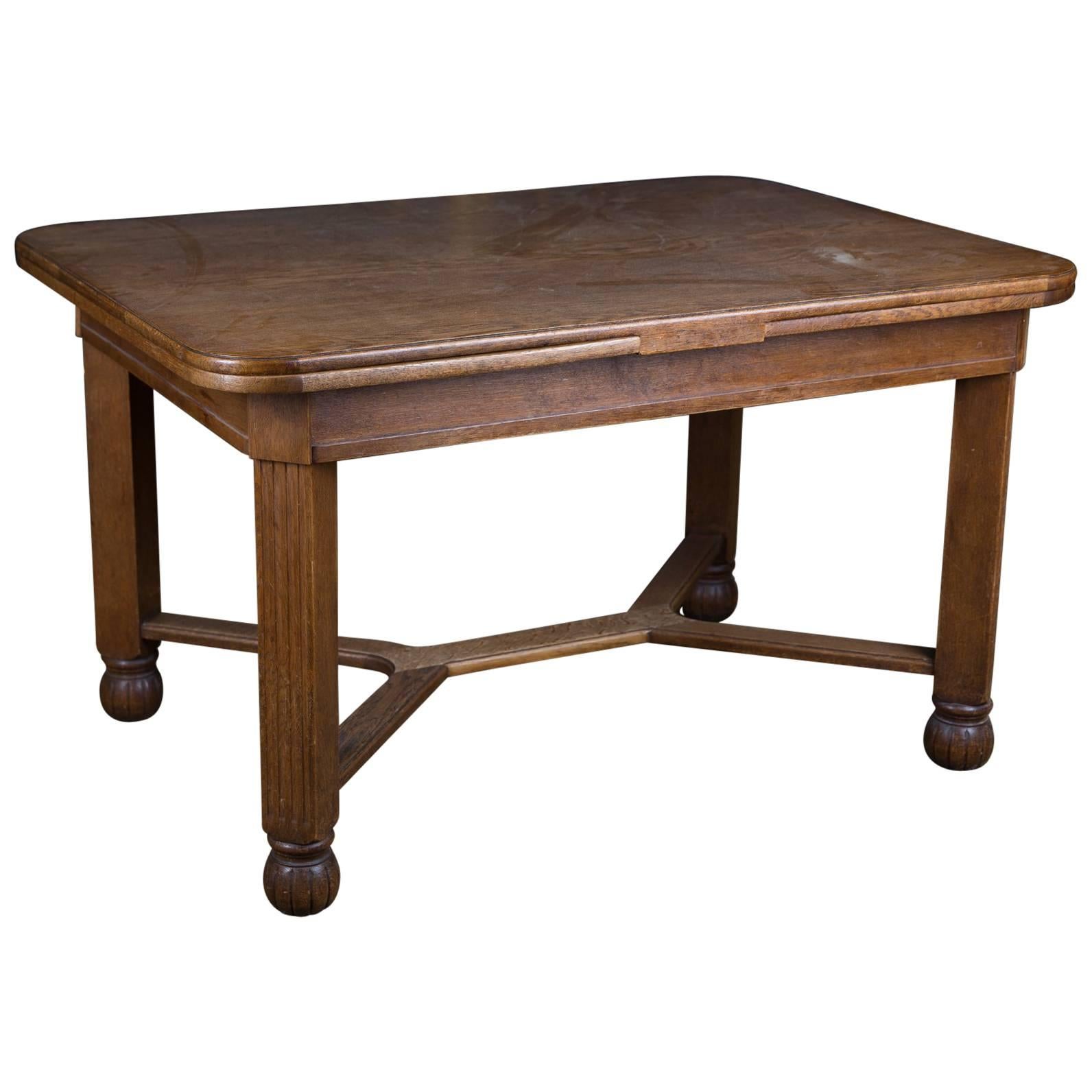 Antique Extendable Dining Table, circa 1920 For Sale