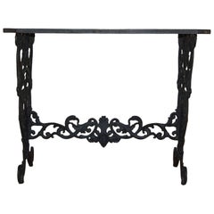 Cast Iron Table w/ Original Iron Top in the Style of Coalbrookdale, late 19th C.