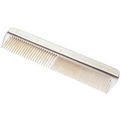 Vintage Silver and Guilloche Enamelled Comb, Birmingham, 1956
