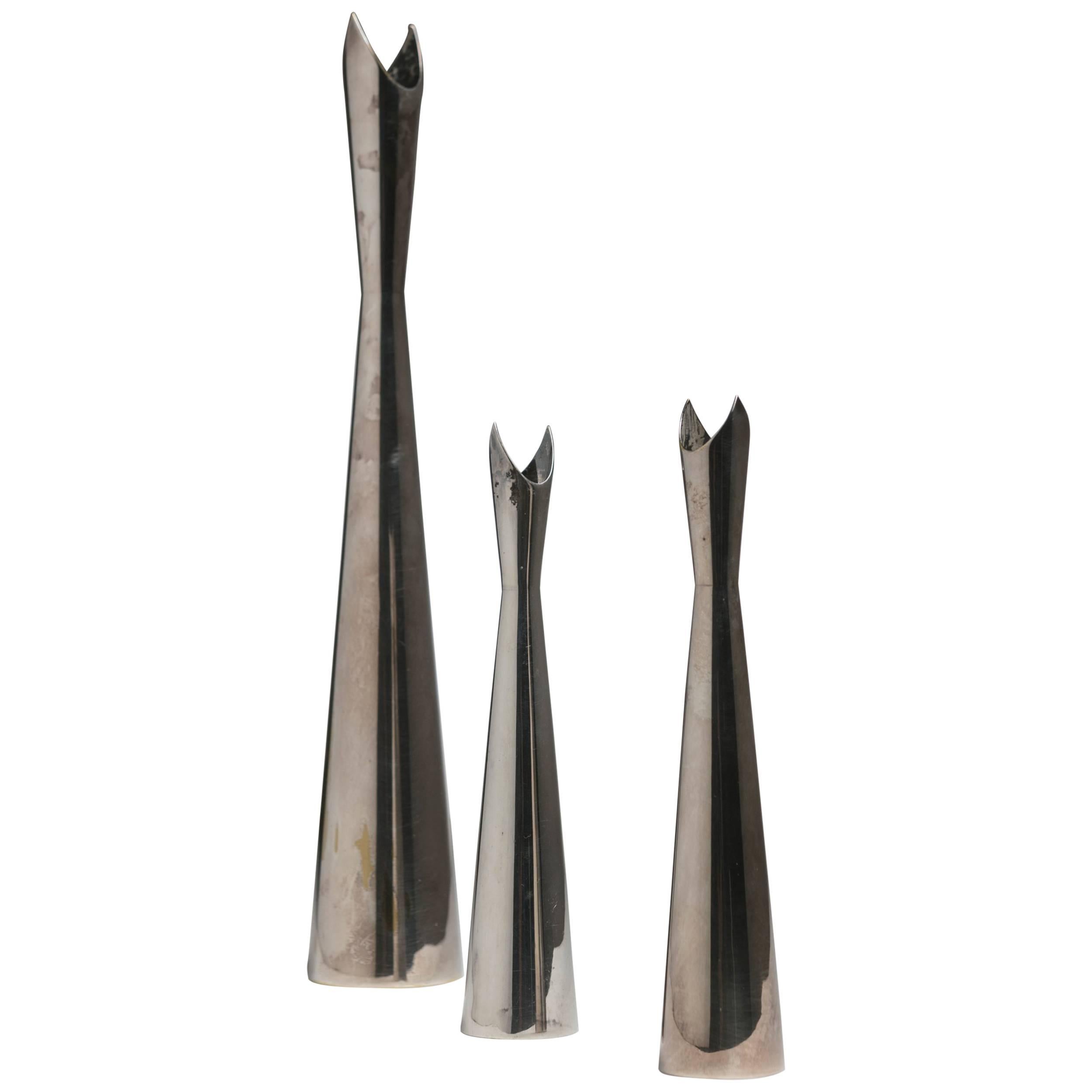 Set of Three "Cardinale" Vases by Lino Sabattini for Christofle