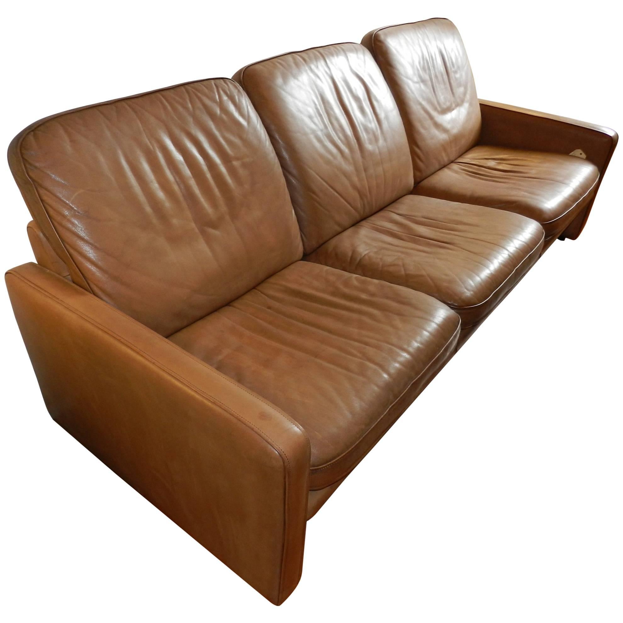 Leather Sofa by De Sede For Sale