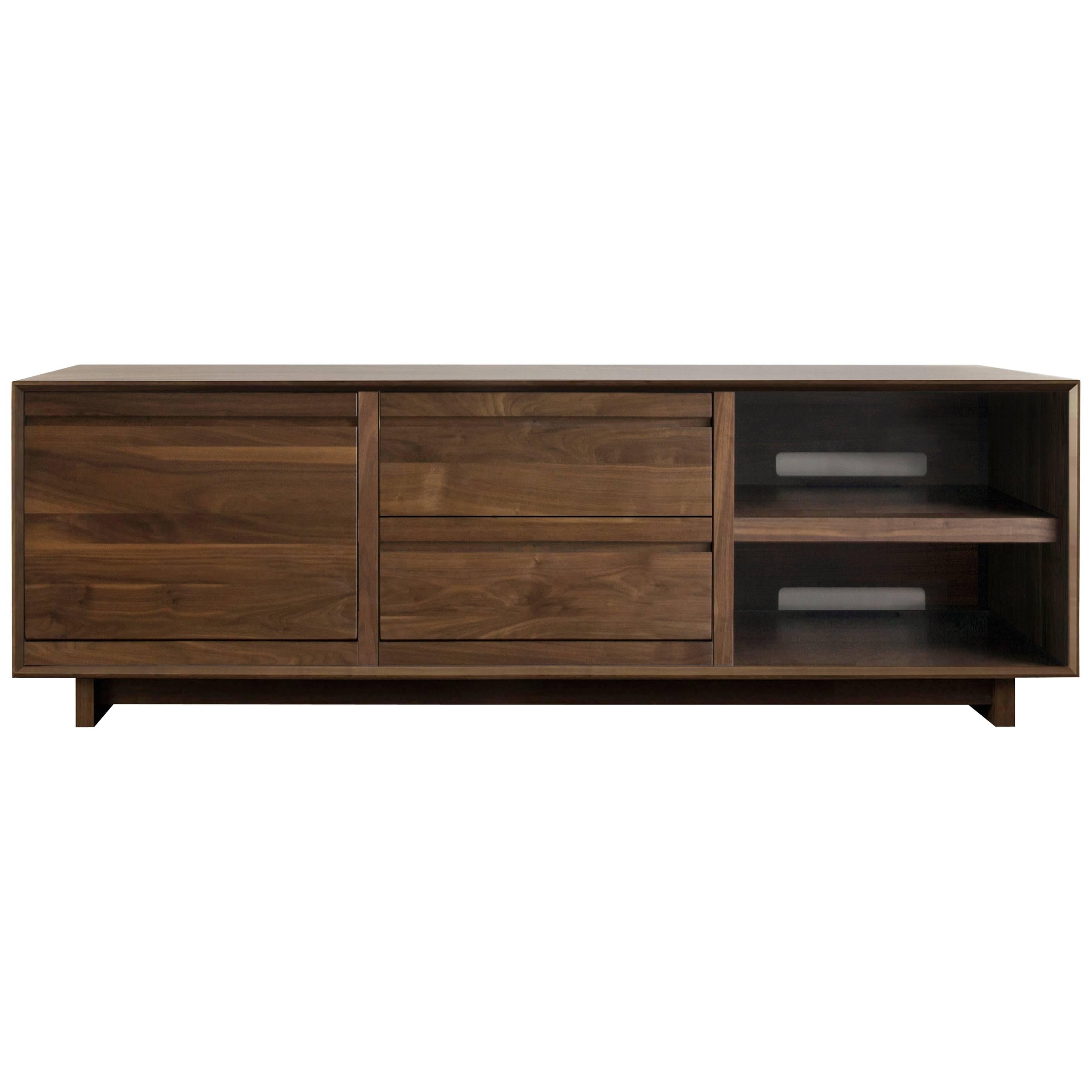Modern LP Media Console Entertainment Cabinet with Drawers