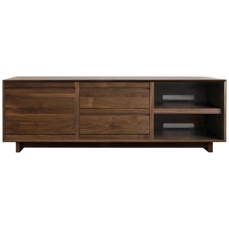 Modern Lp Media Console Entertainment Cabinet With Drawers For