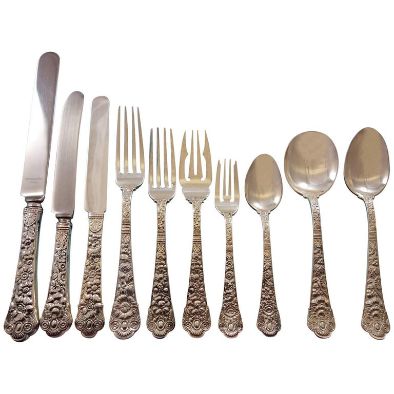 GOLD AND SLIVER EGYPTIAN PATTERN 4-24 STAINLESS STEEL QUALITY CUTLERY SET