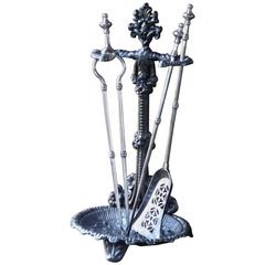 19th Century English Fireplace Tools, Fire Toolset 8