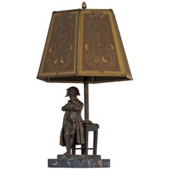 Antique Napoleon Bronze Statue Lamp Signed Schmidt-Felling