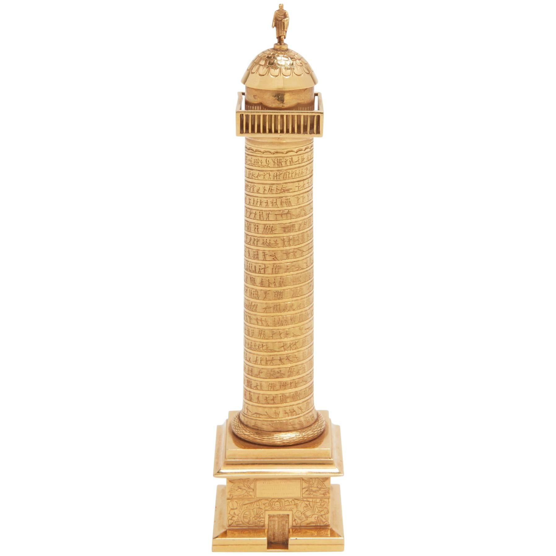 Van Cleef & Arpels “Place Vendome Column” Lighter For Sale