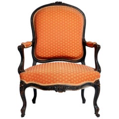 Louis XV Style Fauteuil with Cabriole Legs