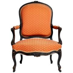 Louis XV Style Fauteuil with Cabriole Legs 12