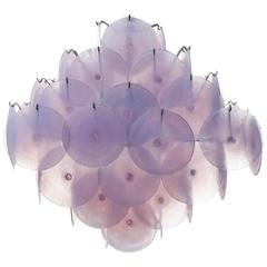 Huge Mazzega Chandelier 64 Opaline Glass Shades