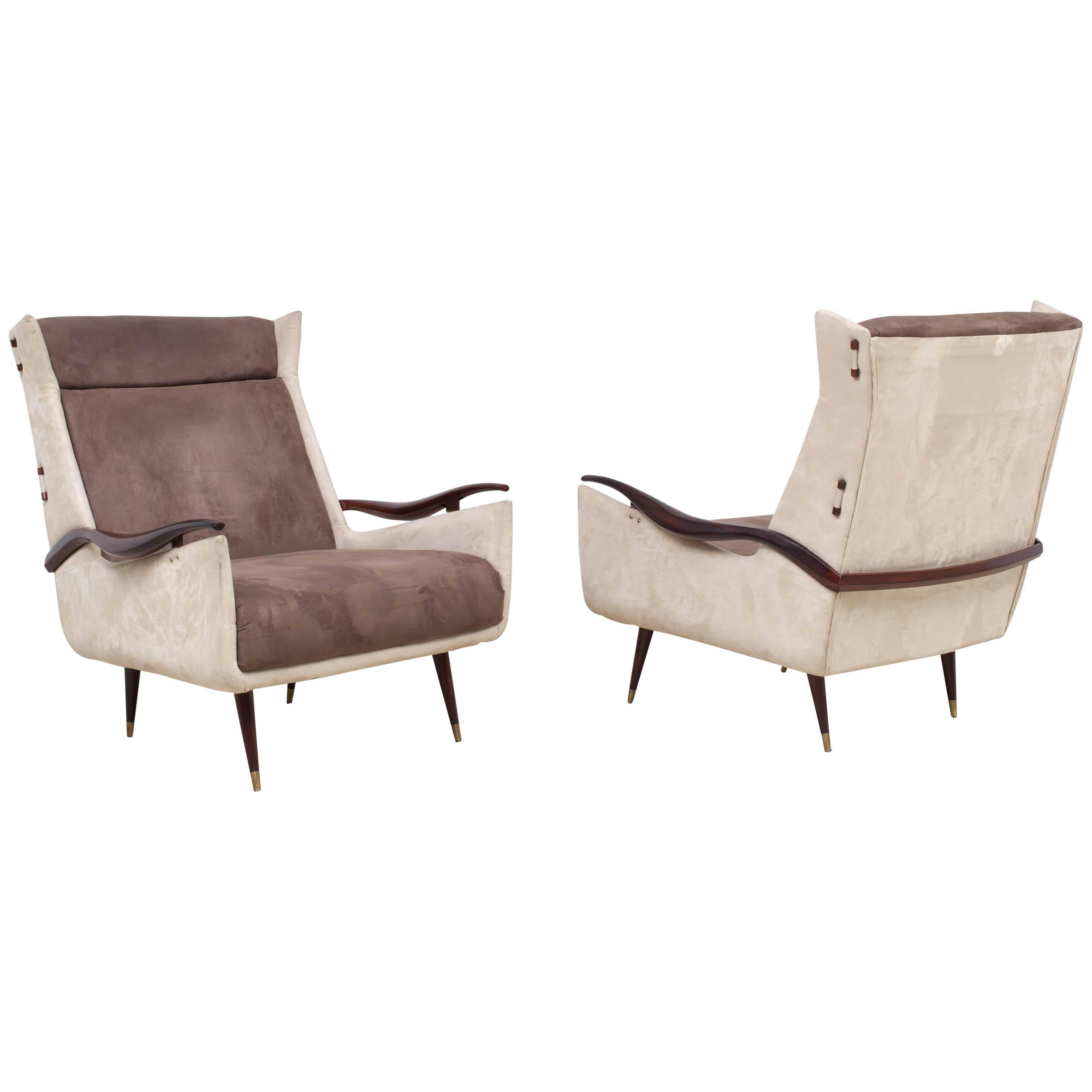 Two-Tone High Chairs by Jorge Zalszupin For Sale