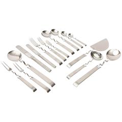 Rare Set of 60 Pieces of Stainless Steel Signed Sabbattin for Rosenthal Flatware