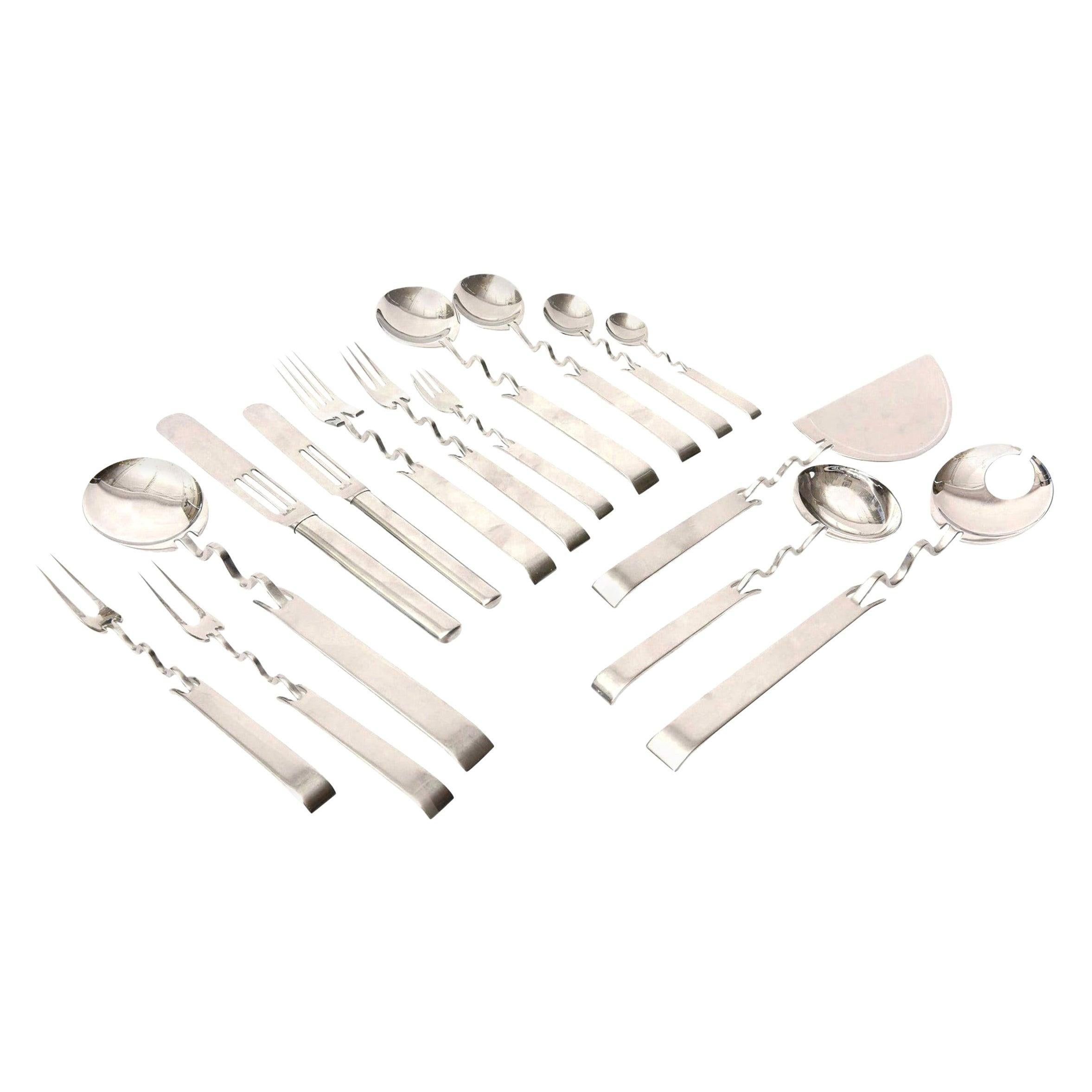 Sabattini per Rosenthal Set di posate in acciaio inossidabile vintage e raro da 60 pezzi