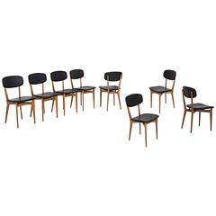 Ico Parisi, Set of Eight Chairs Model "651", Italy, 1950 4