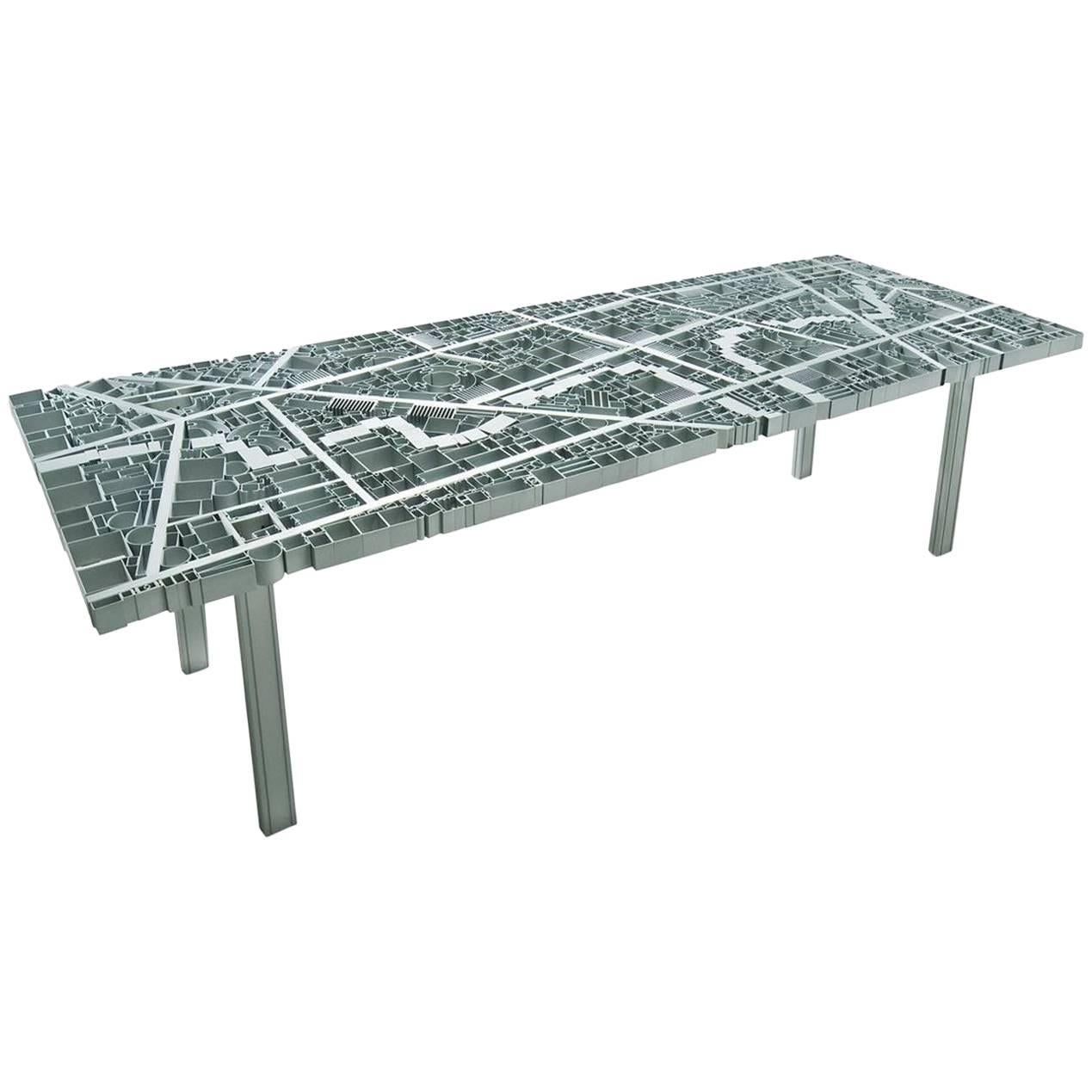 Baghdad Table by Edra in Extruded Aluminium For Sale