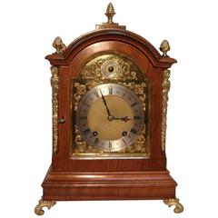 Antique German 19th Century Walnut Bracket Clock by W&H