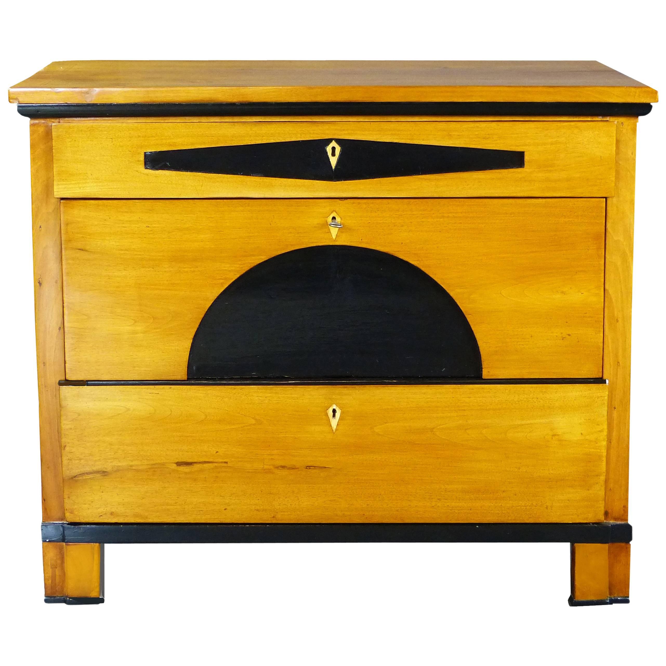 Biedermeier Commode Chest of Drawers 19th Century Maplewood 