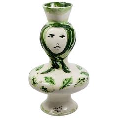 Marcel Vertes Gorgeous Vase in Ceramic, French, circa 1950 4