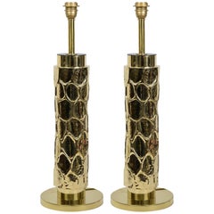 Beautiful Pair of Brass Table Lamps