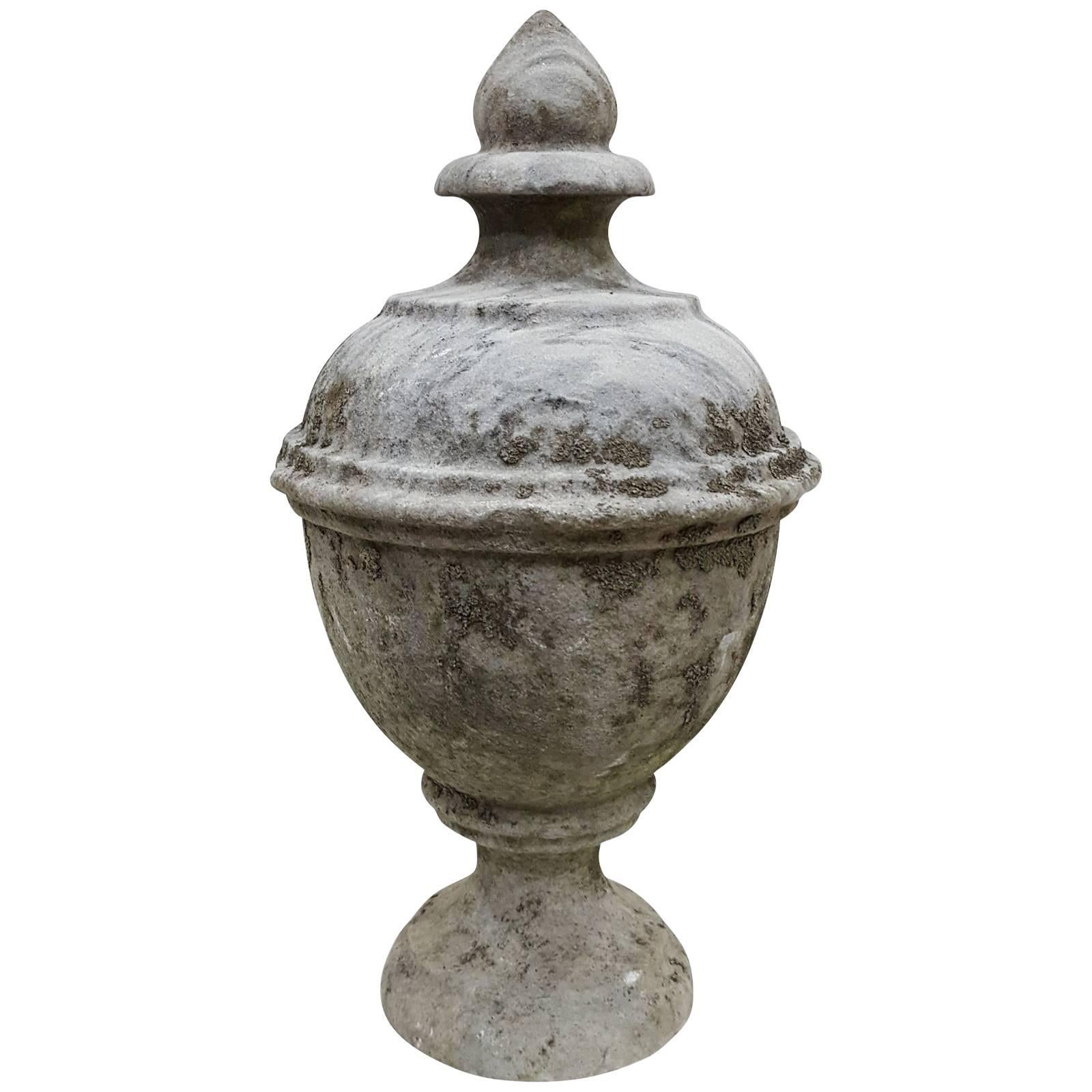 20th Century Antique Stone Pot Finial