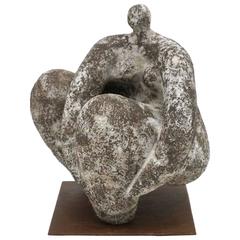 Gres Noir and Porcelain Ceramic Sculpture of Woman by Cristelle Berberian 2