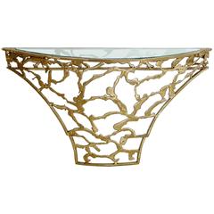 Silas Seandel Bronze Reversible Demilune Console Table 11