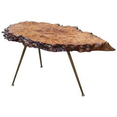 Carl Auböck Nakachima Style Burl Wood Tripod Side Table 7