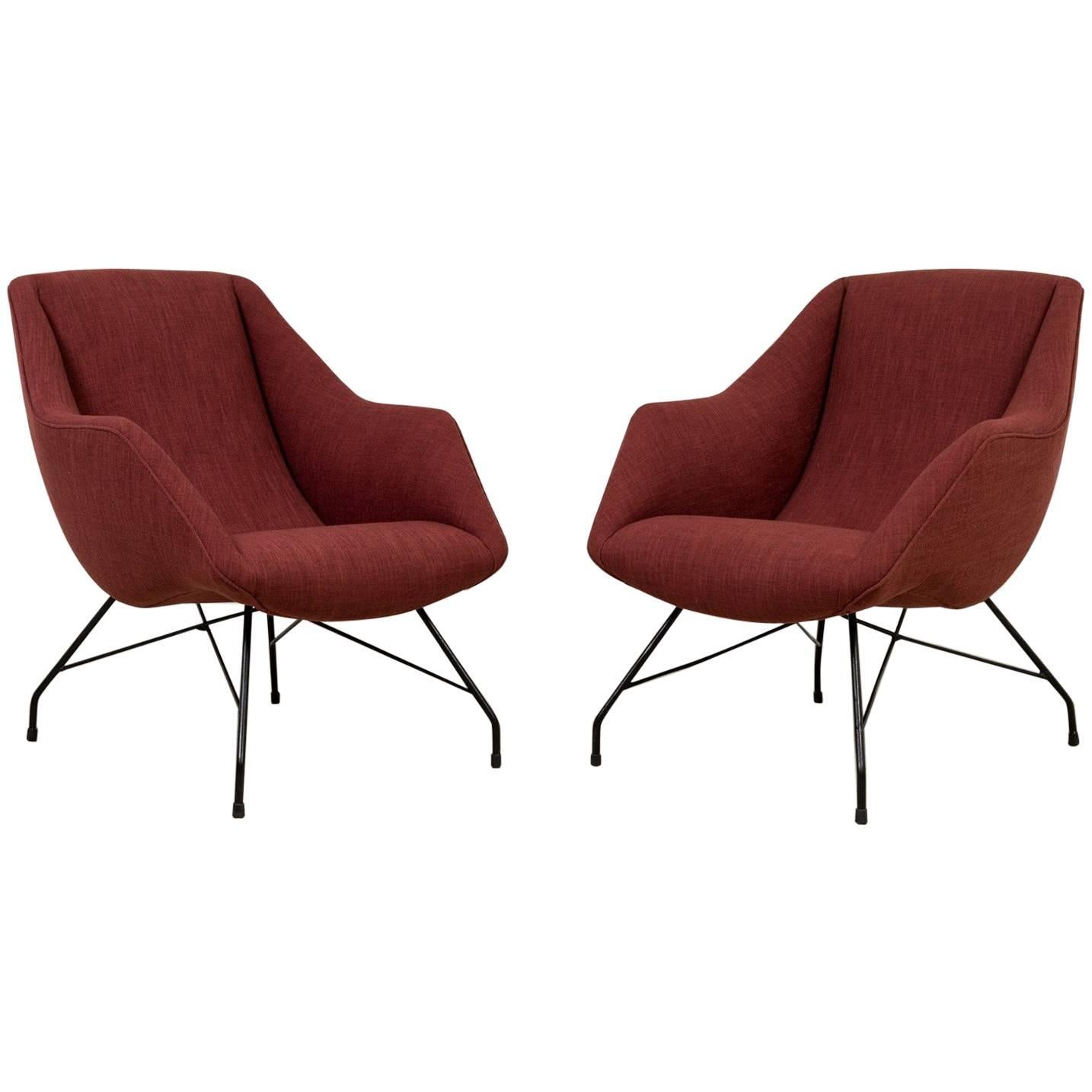 Vintage 1950s Armchairs by Martin Eisler For Sale