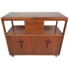Mid-Century Modern Walnut Flip Top Bar by Edmund Spence 6