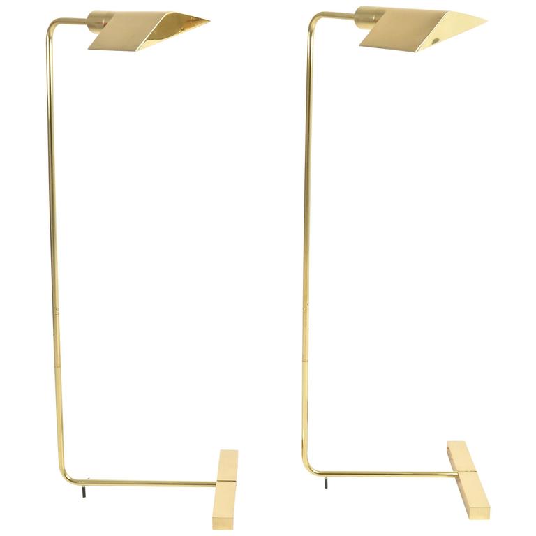 Pair of Cedric Hartman 1UWV Low Profile Luminaire Floor Lamps For Sale at 1stDibs low profile