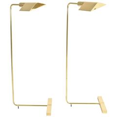 Pair of Cedric Hartman 1UWV Low Profile Luminaire Floor Lamps