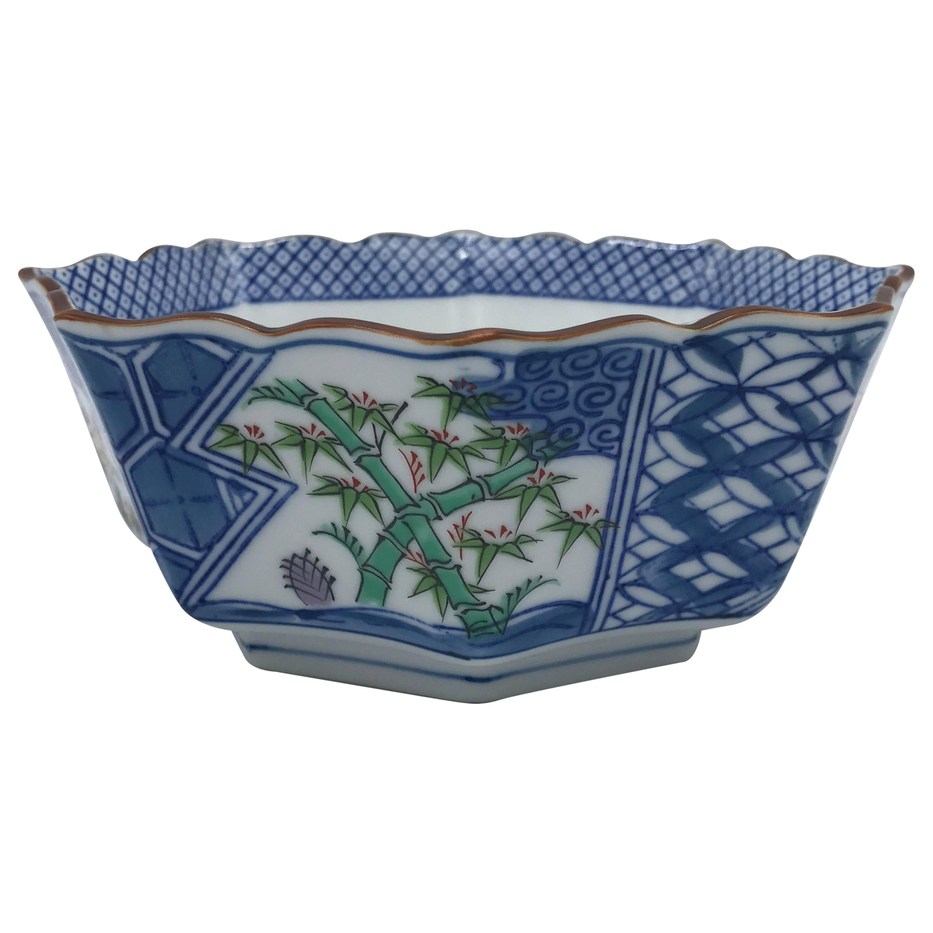 1980s Tiffany & Co. Blue and White Chinoiserie Bowl For Sale