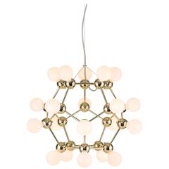 Lina 20-Light SM Chandelier, Geometric Dodecahedron in Polished Brass 3