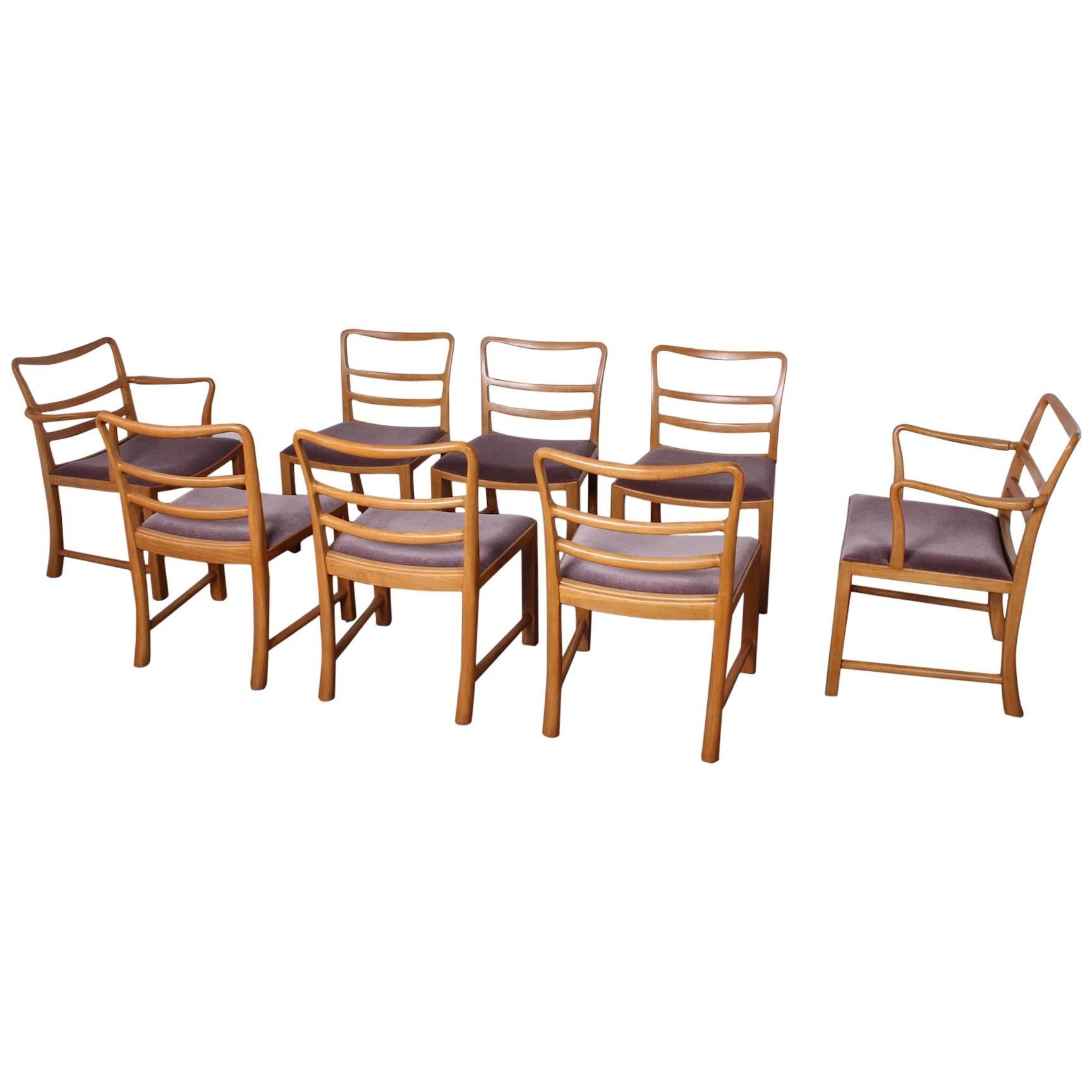 Set of Eight Dining Chairs by Edward Wormley for Dunbar