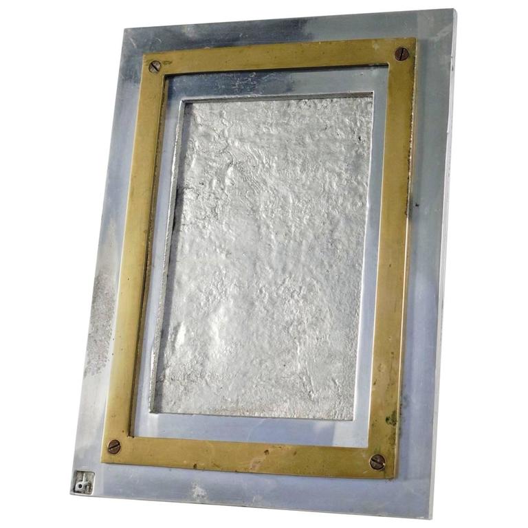 Rare 1970s Photo Frame by David Marshall, Brass and Metal at 1stDibs