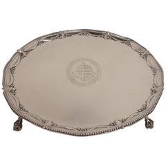 Large George III Sterling Silver Salver by John Carter, circa 1776