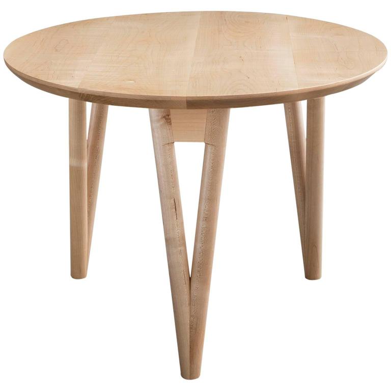 Hair Pin End Table Round Maple Hardwood For At 1stdibs Hair Pin End Table Round Maple Hardwood For