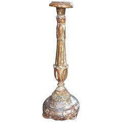 17th Century Spanish Giltwood Candlestick