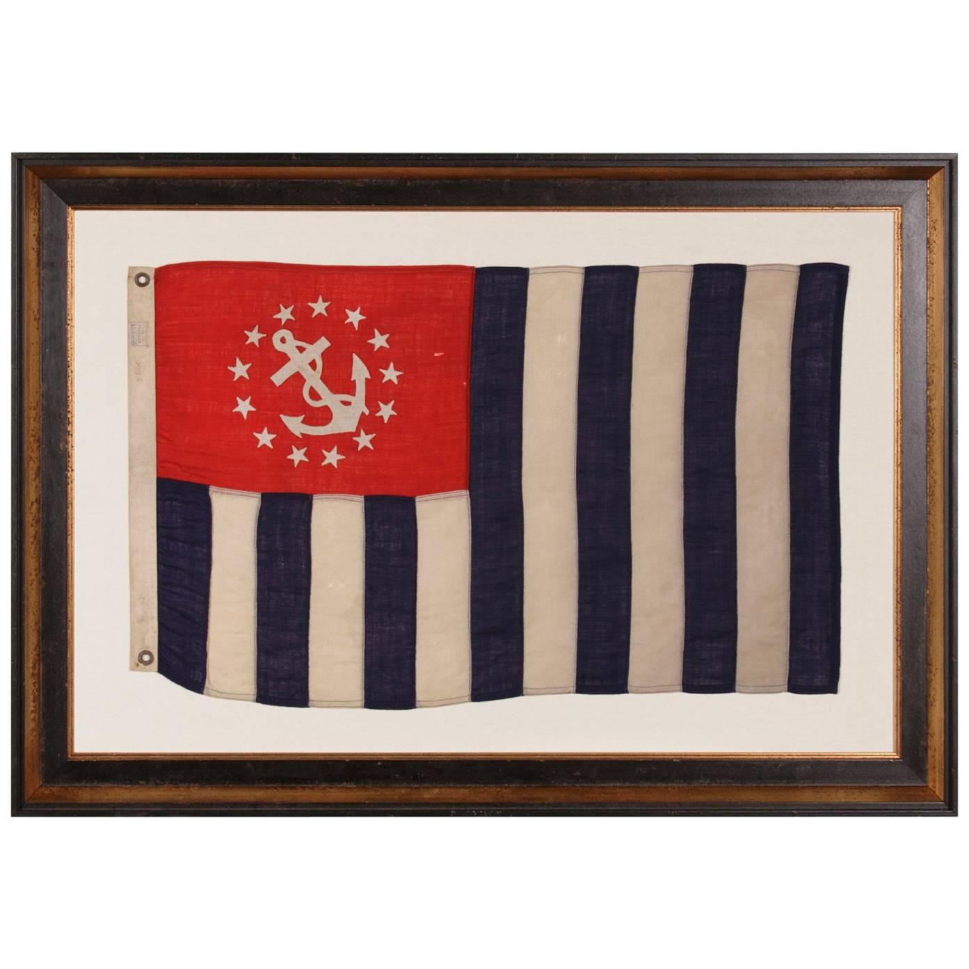 Power Squadrons Ensign Made By Annin in New York City, 1914-1920