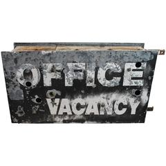 Double Sided Metal "Office" Advertising Sign