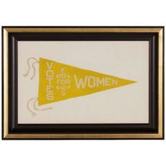 Vintage Triangular Felt Suffragette Pennant with an Interesting Design