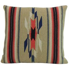 Vintage Square Southwestern Woven Wool Decorative Pillow 6