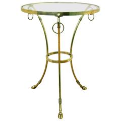 Mid-Century Modern Brass Gueridon Occasional Table Attributed to Maison Jansen
