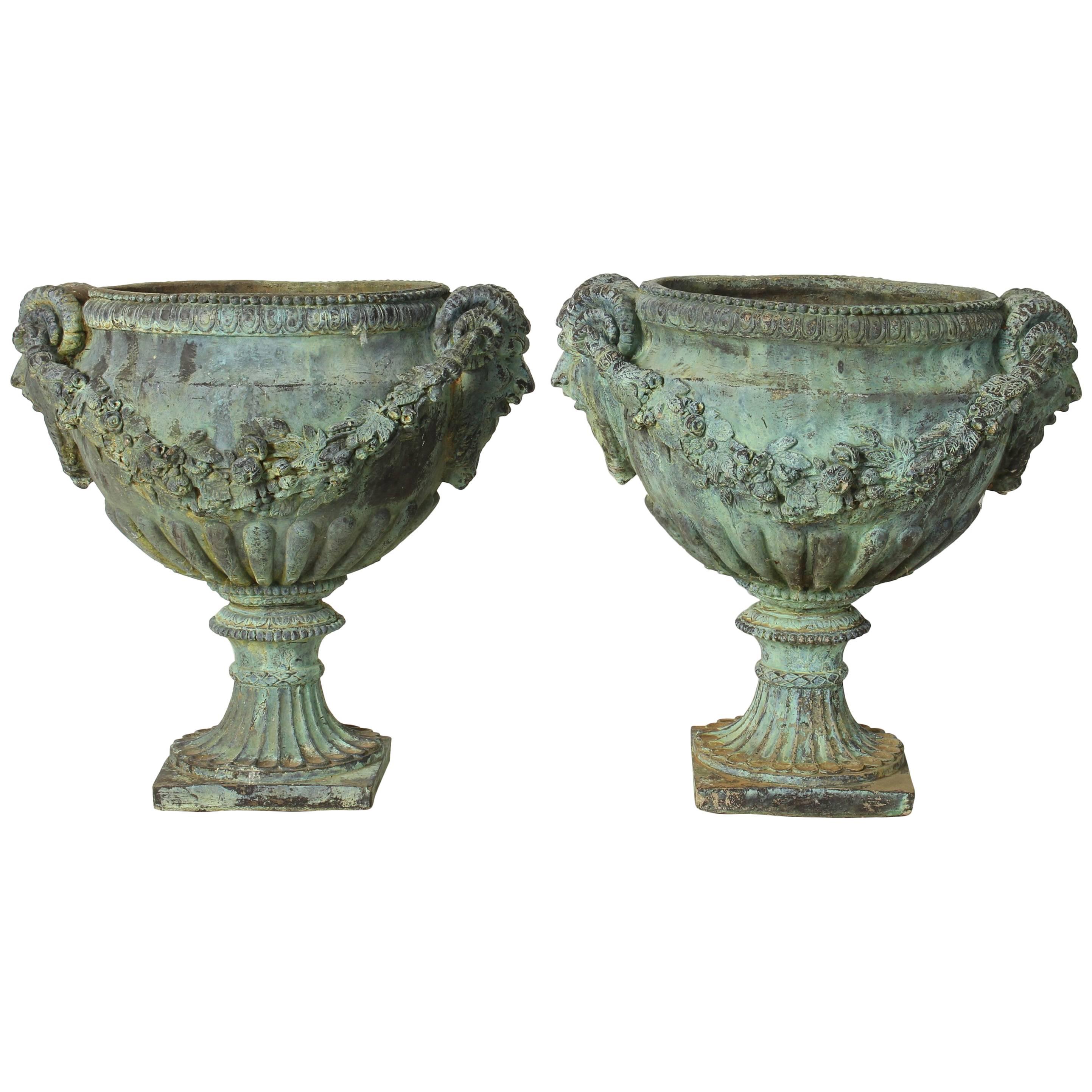 Pair of Classically Inspired Urns For Sale